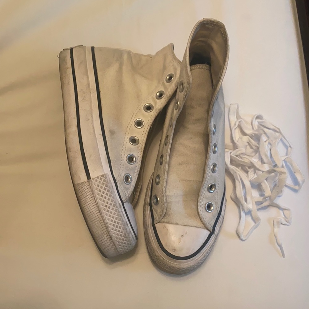 White platform converse